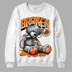dunk low magma orange dopeskill crewneck sweatshirt sick bear graphic