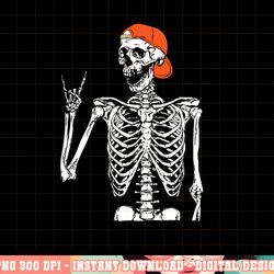 rocker skeleton hand rock on costume funny halloween gifts png, sublimation copy