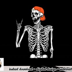 rocker skeleton hand rock on costume funny halloween gifts png, sublimation copy
