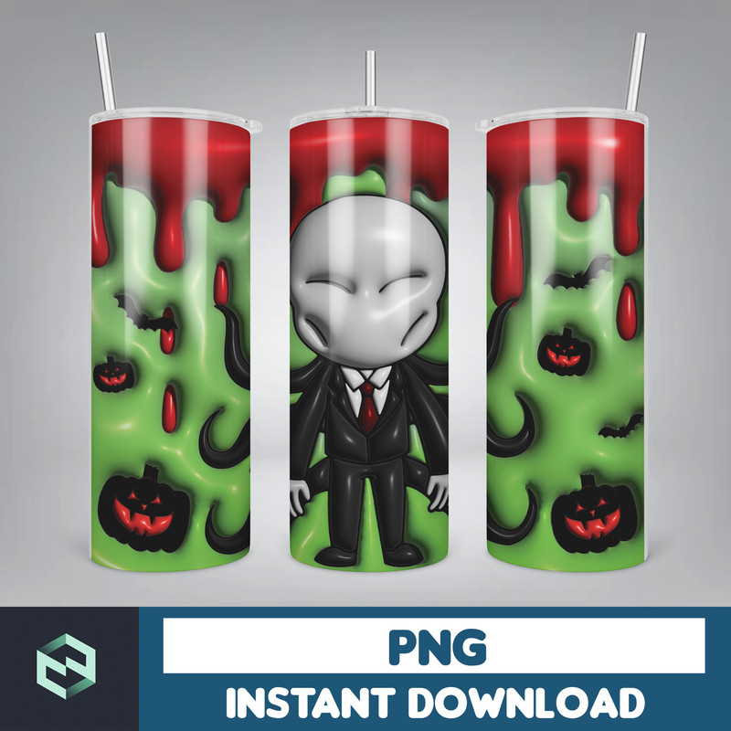 3D Inflated Horror Skinny Tumbler Sublimation Design, 3D Inflated Halloween 20oz Tumbler Design Png, Killers Tumbler Wrapped (13).jpg