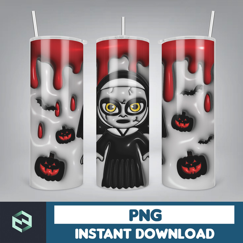 3D Inflated Horror Skinny Tumbler Sublimation Design, 3D Inflated Halloween 20oz Tumbler Design Png, Killers Tumbler Wrapped (14).jpg