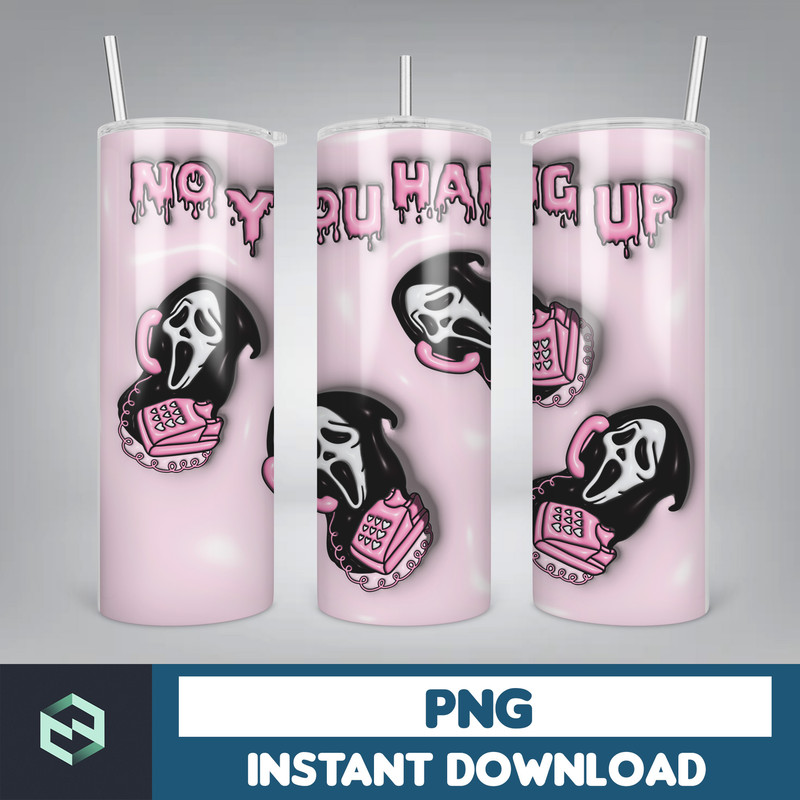 3D Inflated Horror Skinny Tumbler Sublimation Design, 3D Inflated Halloween 20oz Tumbler Design Png, Killers Tumbler Wrapped (16).jpg