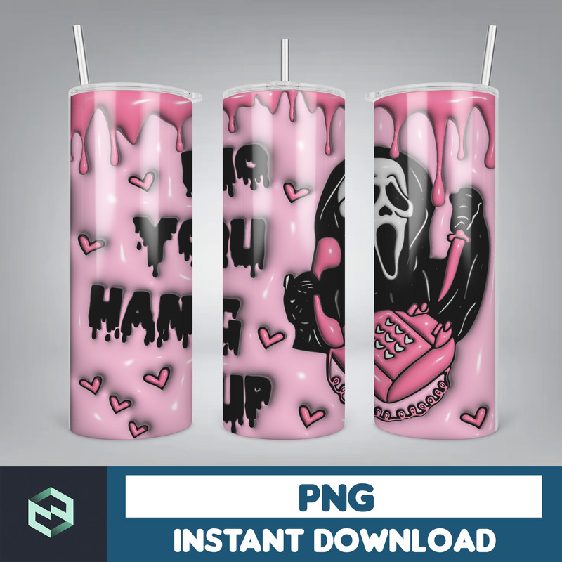 3D Inflated Horror Skinny Tumbler Sublimation Design, 3D Inflated Halloween 20oz Tumbler Design Png, Killers Tumbler Wrapped (17).jpg