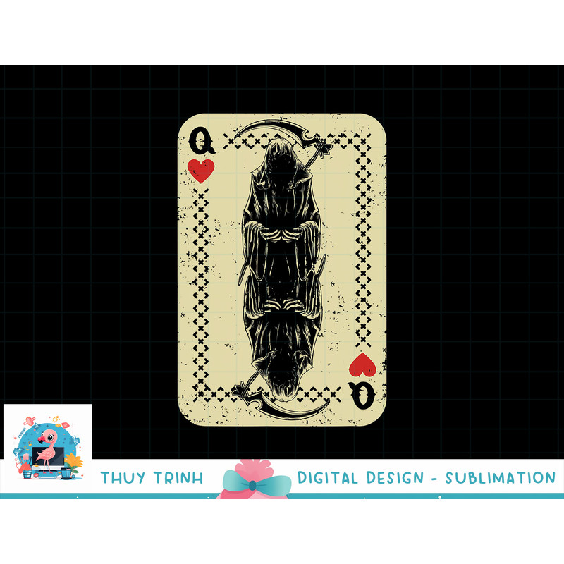 Santa Muerte Calavera Mexico Skeleton Poker Card Death Queen png, sublimation copy.jpg