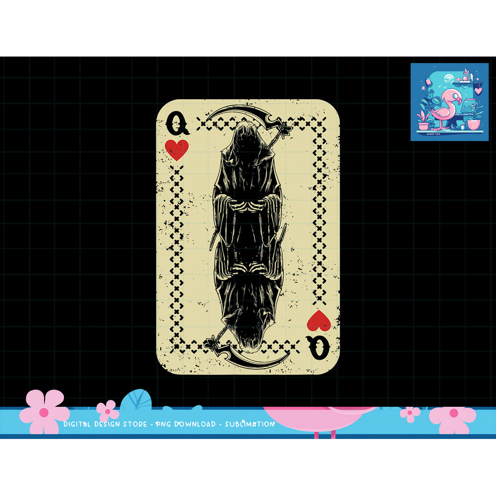 Santa Muerte Calavera Mexico Skeleton Poker Card Death Queen png, sublimation copy.jpg