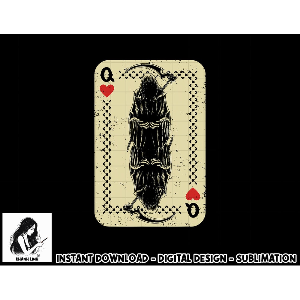 Santa Muerte Calavera Mexico Skeleton Poker Card Death Queen png, sublimation copy.jpg
