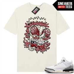 White Cement 3s to match Sneaker Match Tees Sail 'Trippy Bart'