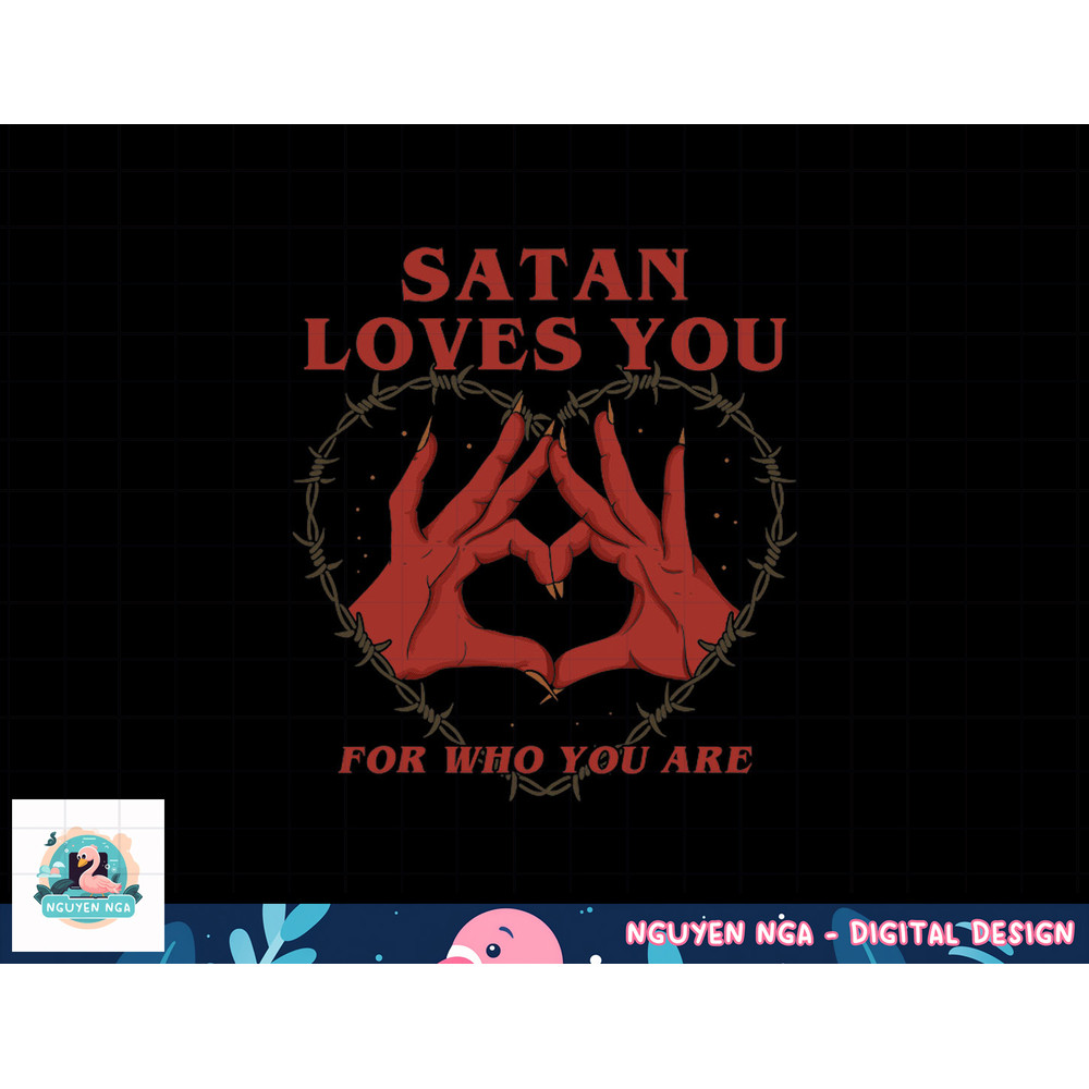 Satan Loves You For Who You Are Halloween Vintage png, sublimation copy.jpg