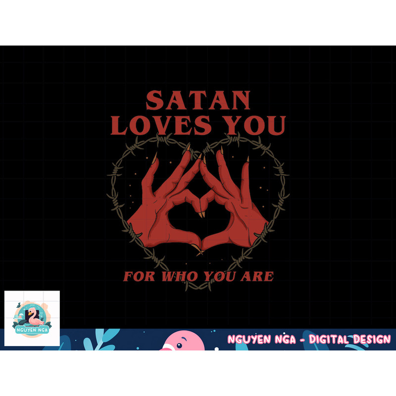 Satan Loves You For Who You Are Halloween Vintage png, sublimation copy.jpg
