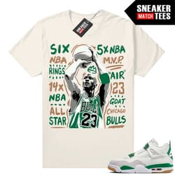 pine green 4s to match sneaker match tees sail 'mj accolades jumper'