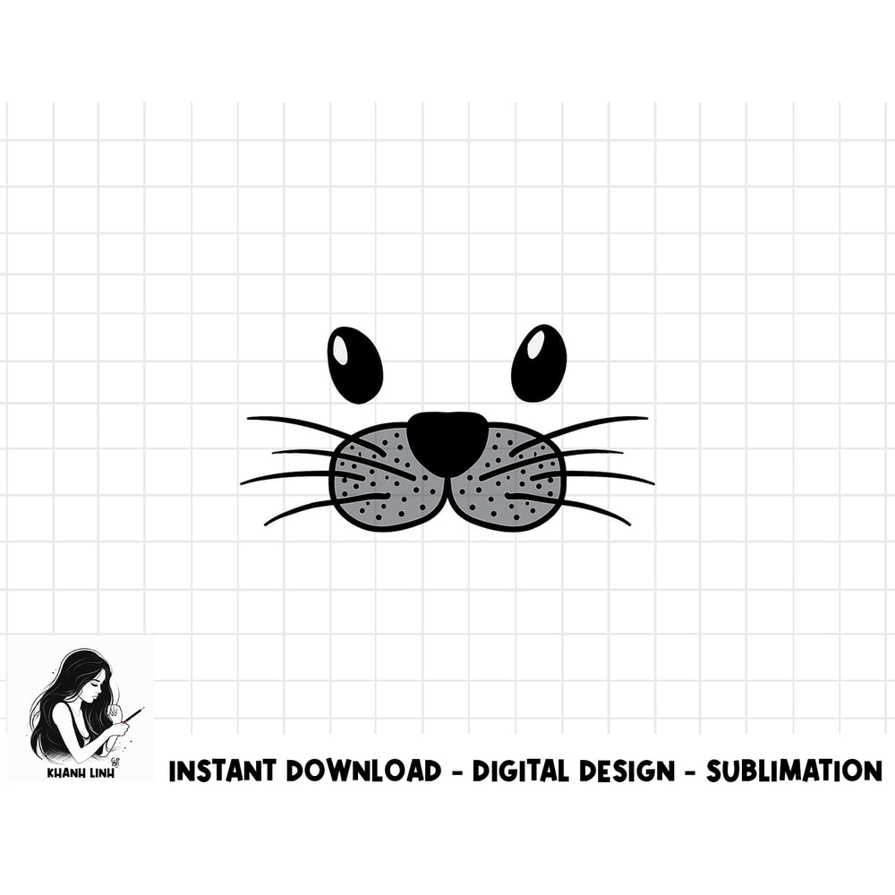 Seal Animal Face Cute Lazy Easy DIY Halloween Costume png, sublimation copy.jpg