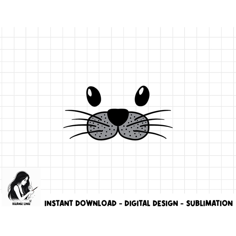Seal Animal Face Cute Lazy Easy DIY Halloween Costume png, sublimation copy.jpg