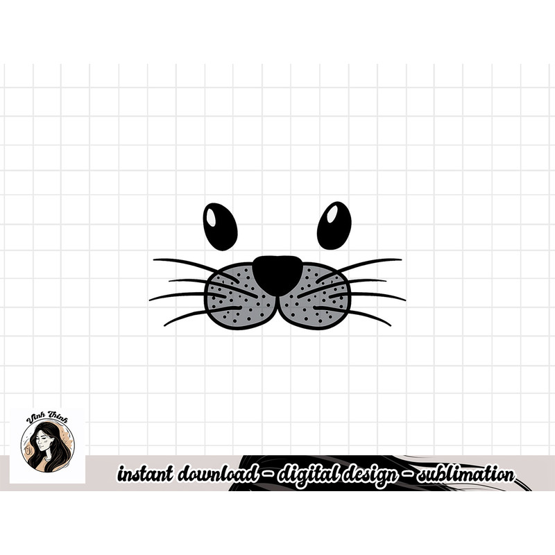 Seal Animal Face Cute Lazy Easy DIY Halloween Costume png, sublimation copy.jpg