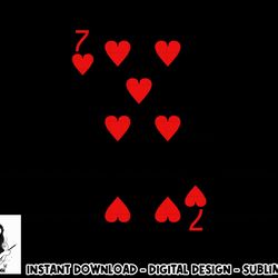 seven of hearts deck of cards playing cards halloween poker png, sublimation copy