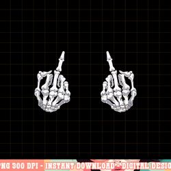 skeleton hand halloween bones middle finger skull men women png, sublimation copy