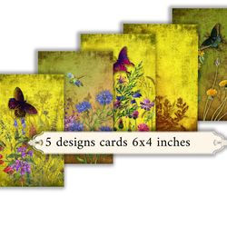 Printable Cards and Pocket ATC Cards Journal Cards Junk Journal  Printable Ephemera Untamed Spirit