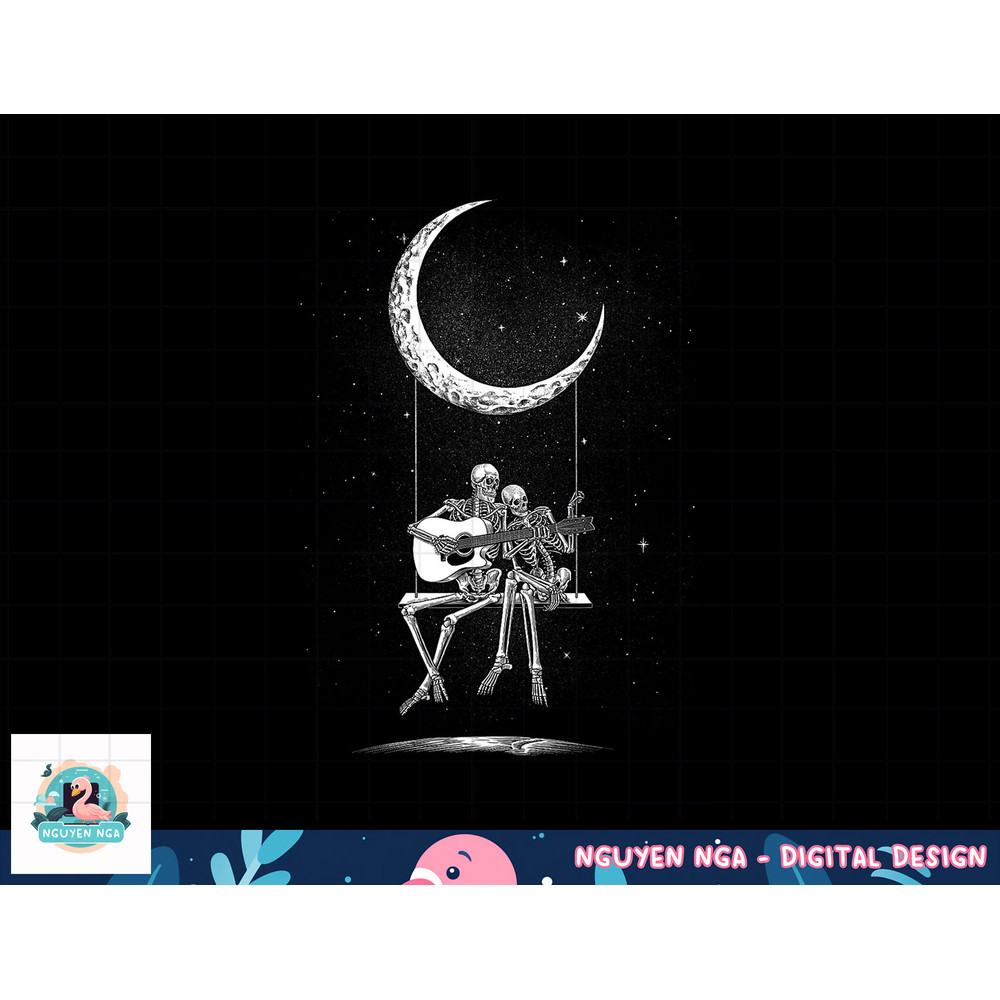 Skeleton Moon Band Tees - Rock And Roll Concert Graphic Tees png, sublimation copy.jpg