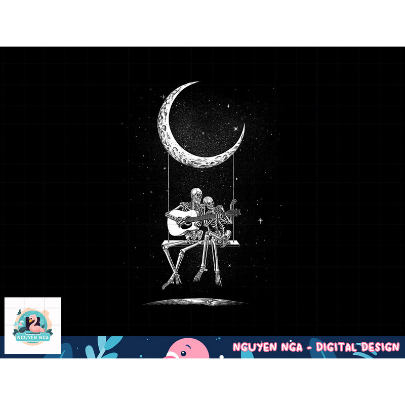 Skeleton Moon Band Tees - Rock And Roll Concert Graphic Tees png, sublimation copy.jpg