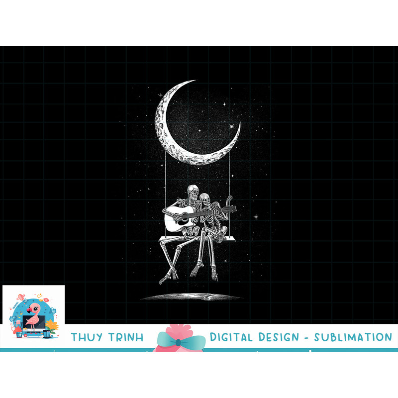 Skeleton Moon Band Tees - Rock And Roll Concert Graphic Tees png, sublimation copy.jpg
