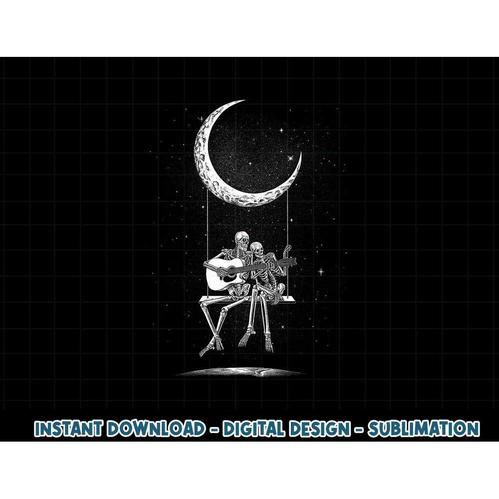 Skeleton Moon Band Tees - Rock And Roll Concert Graphic Tees png, sublimation copy.jpg