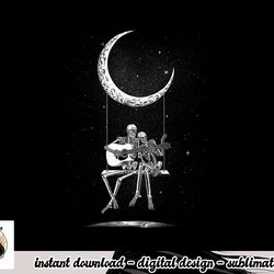 skeleton moon band tees - rock and roll concert graphic tees png, sublimation copy