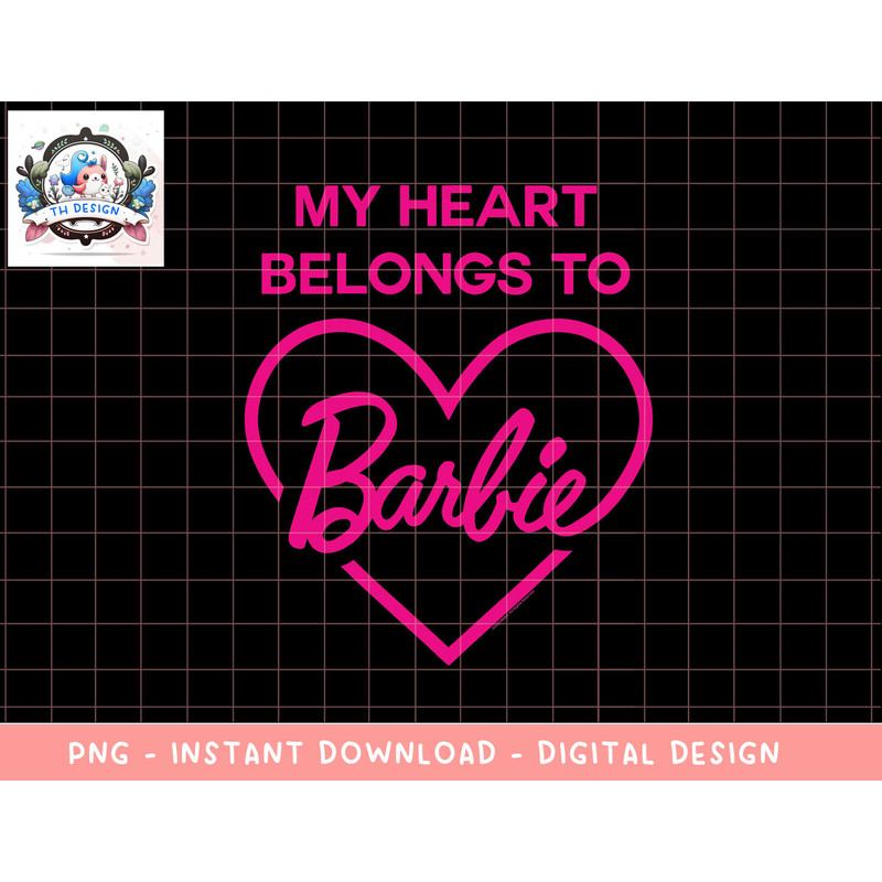 Barbie My heart belong to Barbie png, sublimation copy.jpg