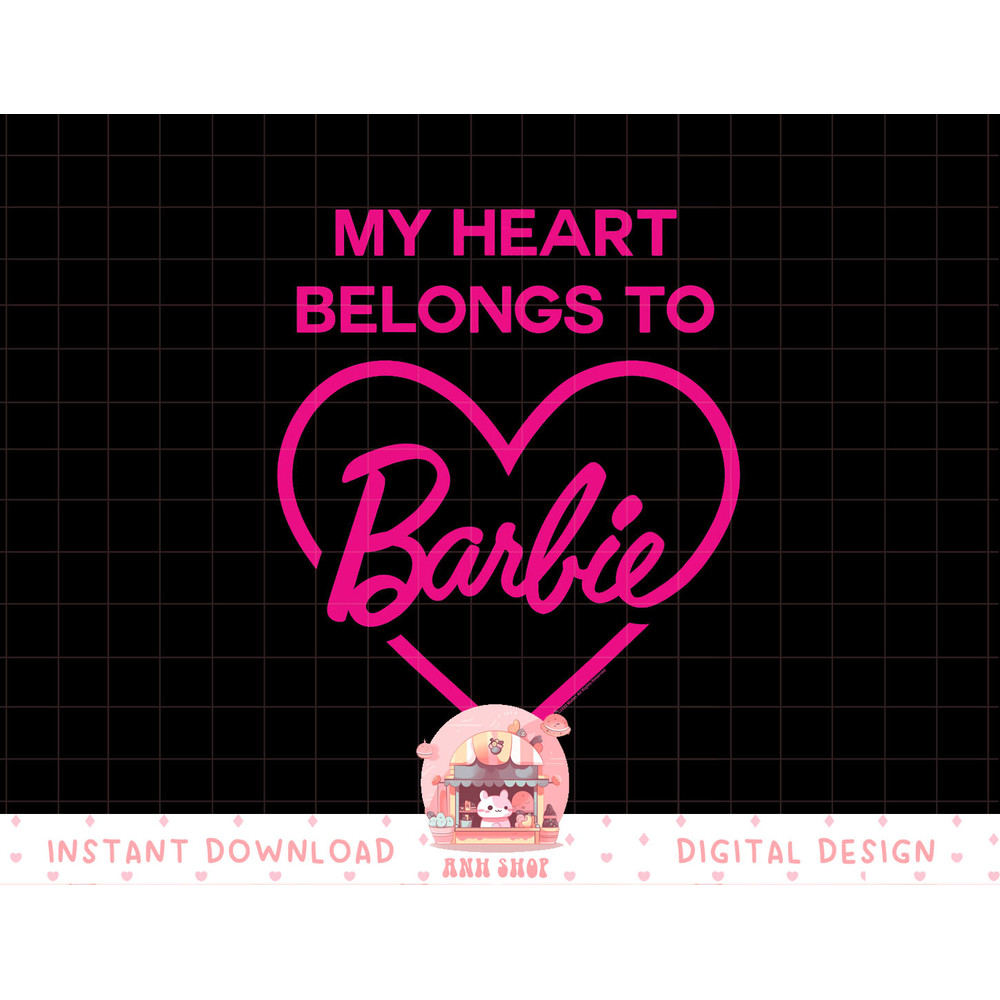 Barbie My heart belong to Barbie png, sublimation copy.jpg