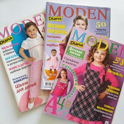 Diana MODEN  Kids set 3 magazines 2 /10, 2/11, 3/12 Russian language