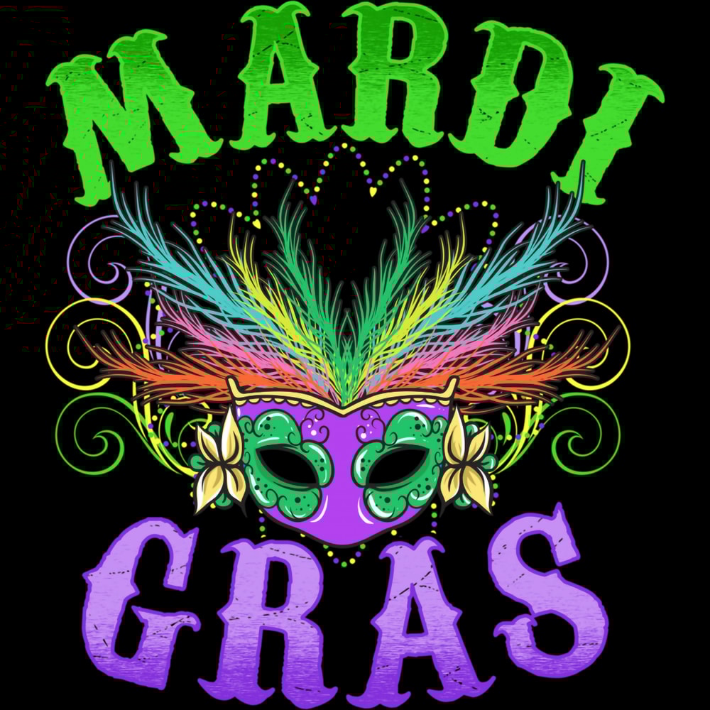 Mardi Gras Shirts Long Sleeve w Awesome Mask and Feathers.jpg