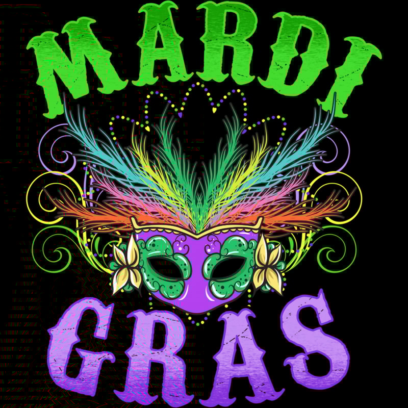 Mardi Gras Shirts Long Sleeve w Awesome Mask and Feathers.jpg