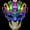 Mardi Gras Skull Mask New Orleans Louisiana (Back Design) Zip Hoodie.jpg