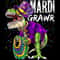 Mardi Grawr T Rex Dinosaur Mardi Gras Bead Costume Shirt.jpg