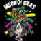 Meowdi Mardi Gras Cat Kitty Lover Kitten Owner Mask Beads T-Shirt.jpg