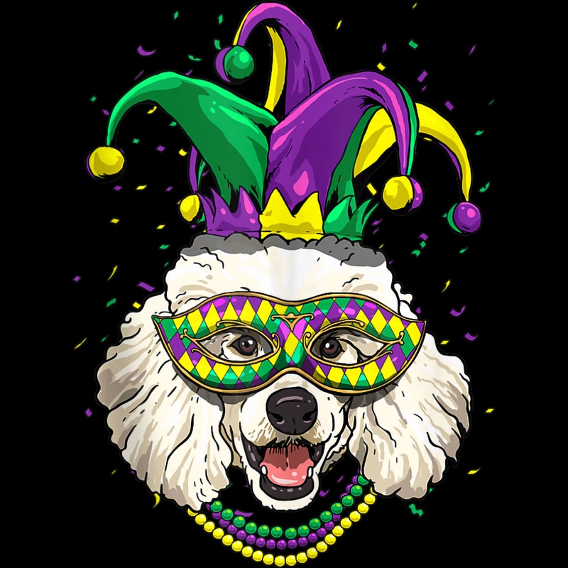 Poodle Dog Lover Cute Mardi Gras Carnival Jester Tank Top.jpg