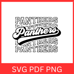Panthers Echo Svg |Panthers Svg | Football Svg | Go Team |  Panthers School Spirit Svg|Retro Design Panther Pride Svg