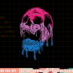 subtle bisexual skull bi pride flag bisexuality png, sublimation copy