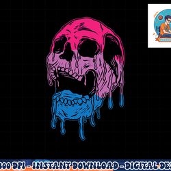 subtle bisexual skull bi pride flag bisexuality png, sublimation copy