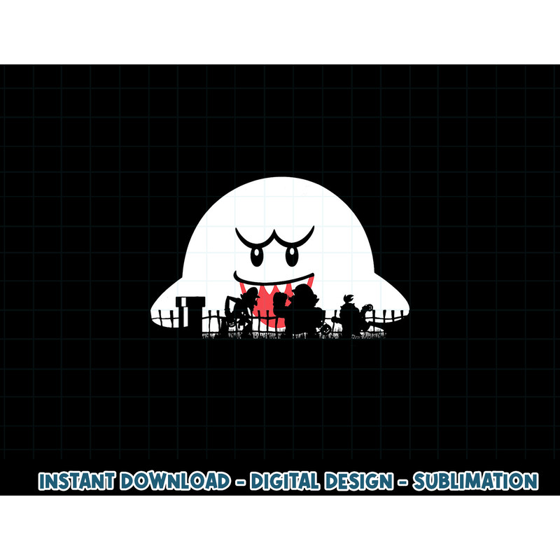 Super Mario Boo Trick Or Treat Halloween Silhouette png, sublimation copy.jpg