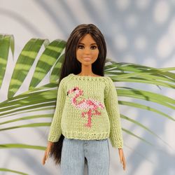 Barbie clothes flamingo sweater