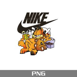 nike garfield png, garfield swoosh png, nike logo png, garfield png digital file