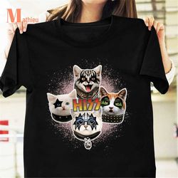 Kiss Hiss Cat Band We're We Are All Cat Here Vintage T-Shirt, Cat Shirt, Kiss Hiss Cat Shirt, Cat Band Shirt