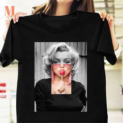 Lollipop Marilyn Monroe Vintage T-Shirt, Lollipop Shirt, Monroe Tribute Shirt, Marilyn Monroe For Fans