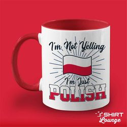polish mug, poland coffee cup, funny polish gift, present for polish husband, wife, family, tea mug, poland flag, i'm no