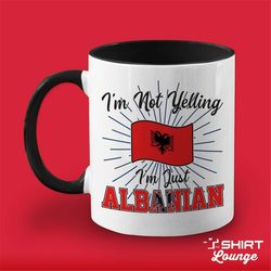 albanian mug, albania coffee cup, funny albanian gift idea, present for husband, wife, family, tea mug, albania flag, i'