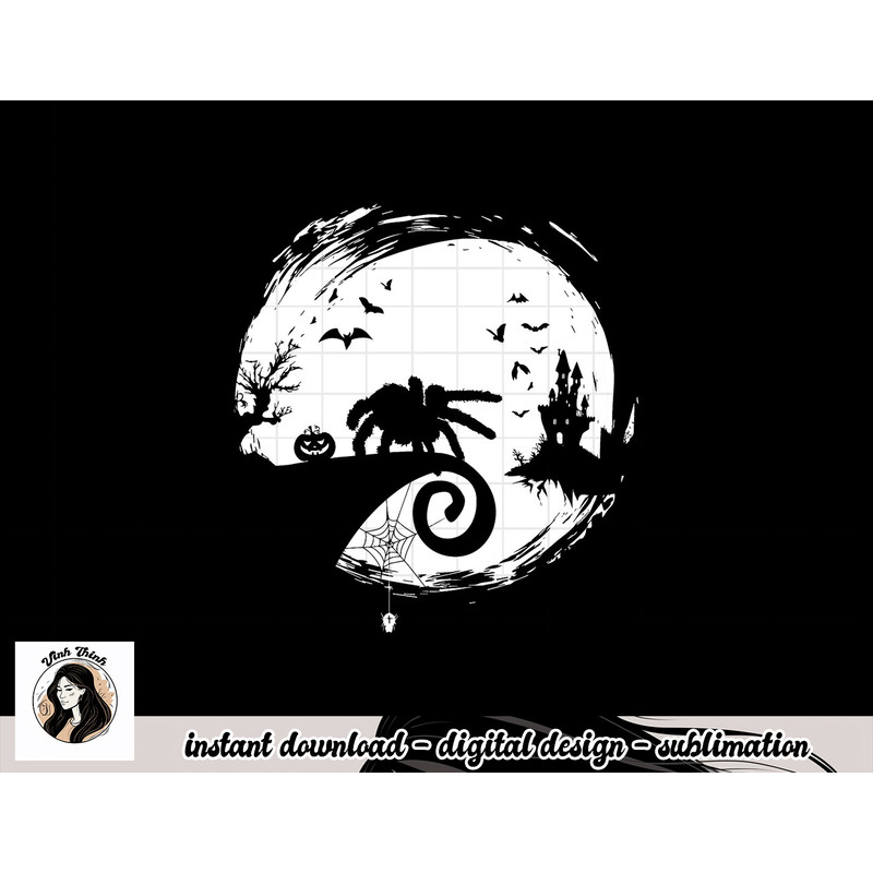 Tarantula Halloween Costume Moon Silhouette Creepy png, sublimation copy.jpg