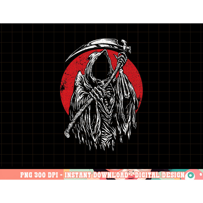 The Grim Reaper Skeleton Skull Death Scythe Grunge Horror png, sublimation copy.jpg