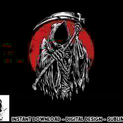 the grim reaper skeleton skull death scythe grunge horror png, sublimation copy