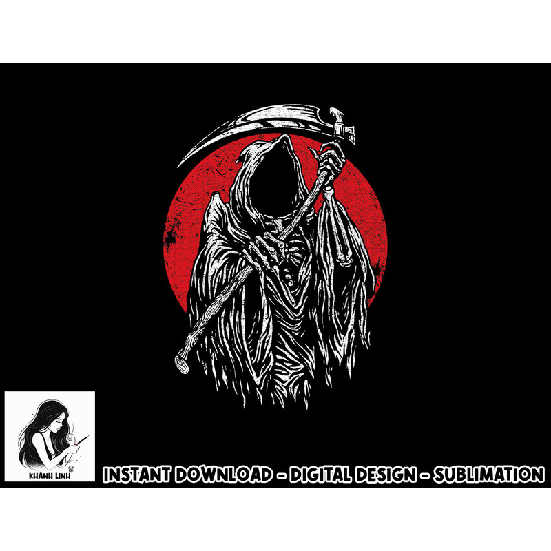 The Grim Reaper Skeleton Skull Death Scythe Grunge Horror png, sublimation copy.jpg