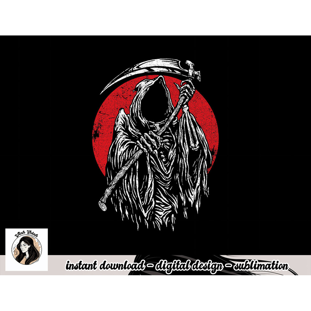 The Grim Reaper Skeleton Skull Death Scythe Grunge Horror png, sublimation copy.jpg
