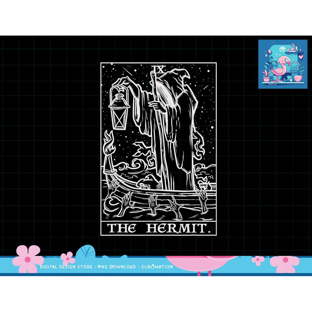 The Hermit Tarot Card Gothic Halloween Grim Reaper Occult png, sublimation copy.jpg